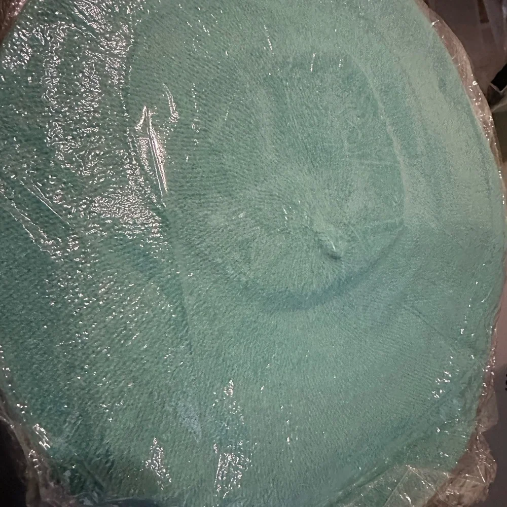 Wool teal blue french beret - Picture 3 of 3